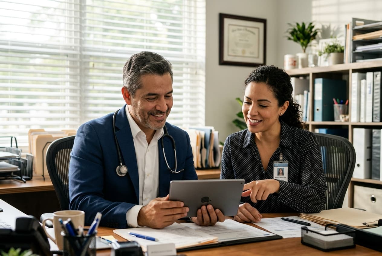 Miami Physician and Clinic Administrator Reviewing Credentialing and Telehealth Billing